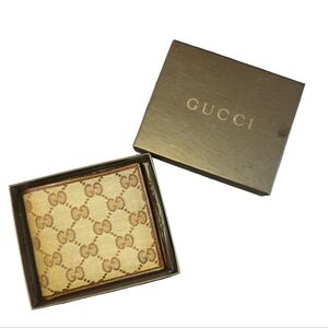 Vintage New in box Gucci monogram wallet